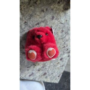 Vintage 1994 Puffkins Red Bear Kisses Valentines Day Hearts SWIBCO NEW Plush
